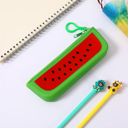 Silicone Fruit Pencil Case Portable Kids Organizer