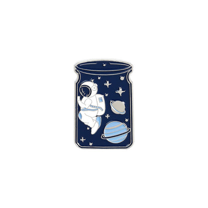 Whale Astronaut Brooch Trendy Alloy Decorative Pin