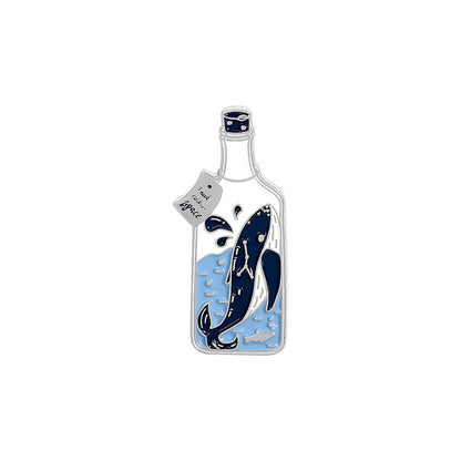 Whale Astronaut Brooch Trendy Alloy Decorative Pin