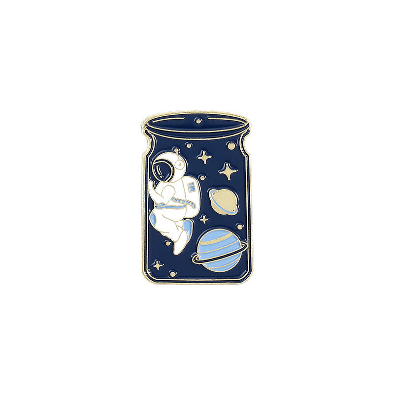 Whale Astronaut Brooch Trendy Alloy Decorative Pin