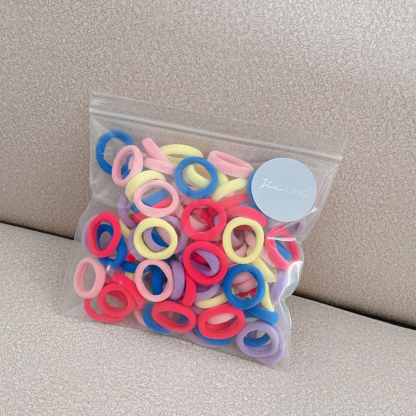 Kids Elastic Hair Ties Rainbow Pastel Hair Accessories