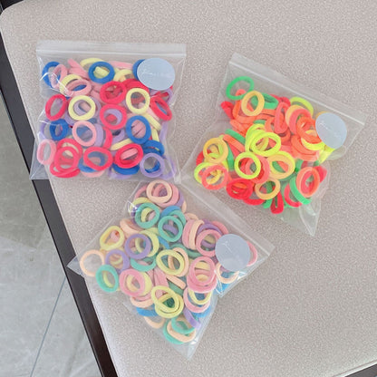Kids Elastic Hair Ties Rainbow Pastel Hair Accessories