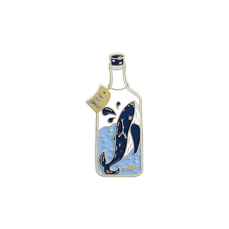 Whale Astronaut Brooch Trendy Alloy Decorative Pin