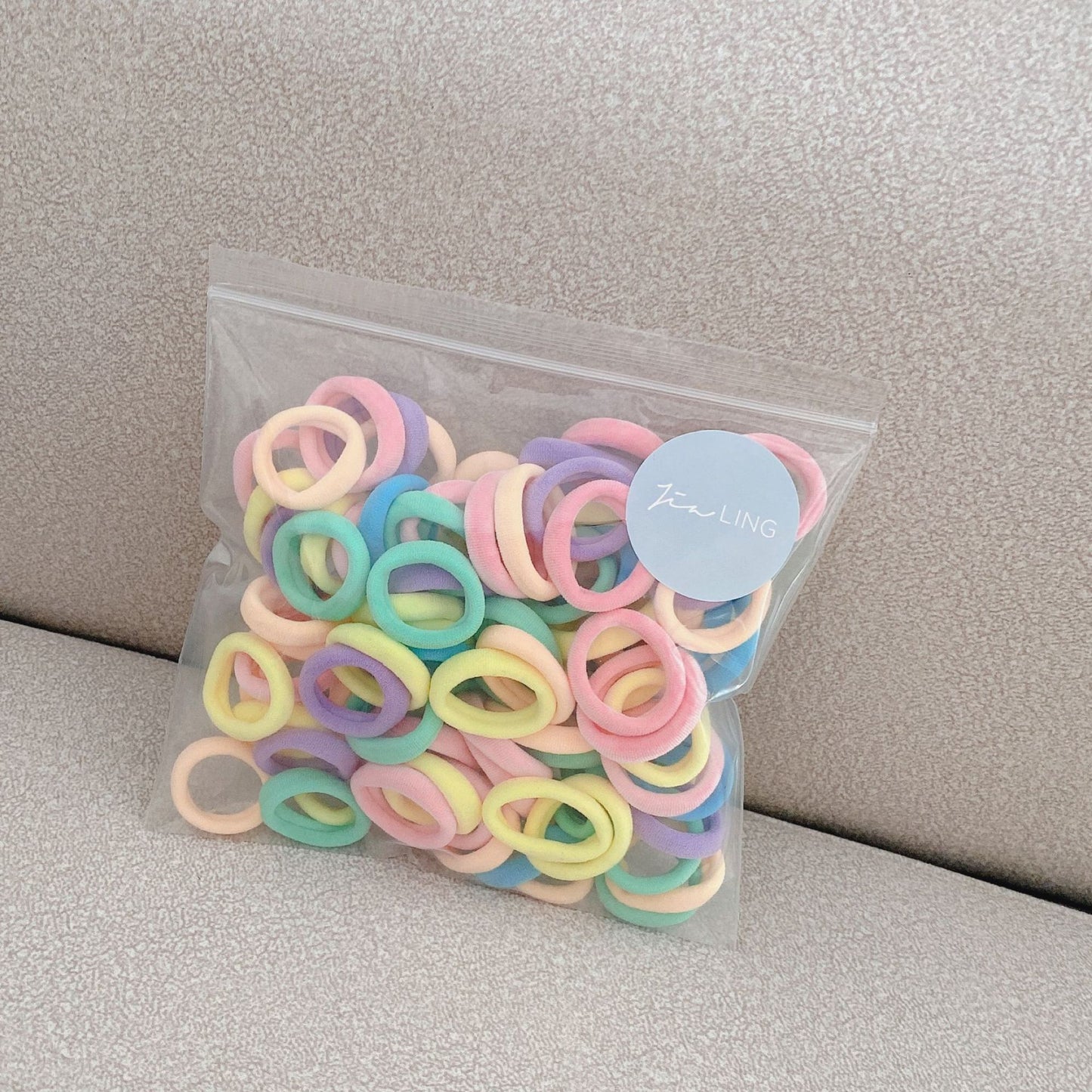 Kids Elastic Hair Ties Rainbow Pastel Hair Accessories