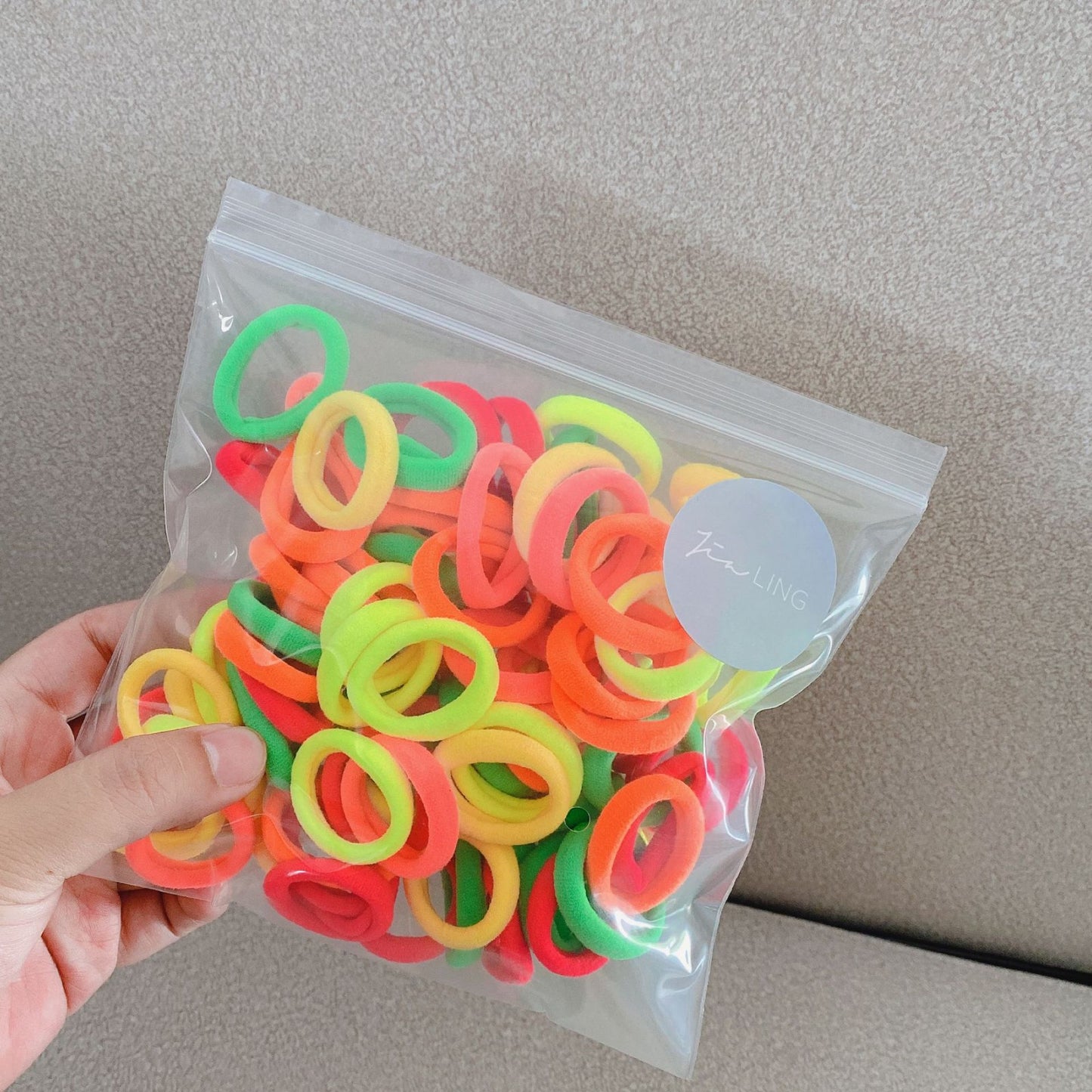 Kids Elastic Hair Ties Rainbow Pastel Hair Accessories