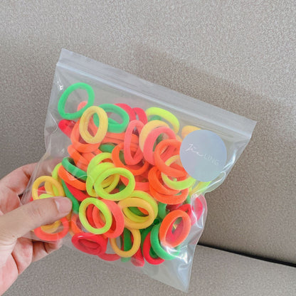 Kids Elastic Hair Ties Rainbow Pastel Hair Accessories