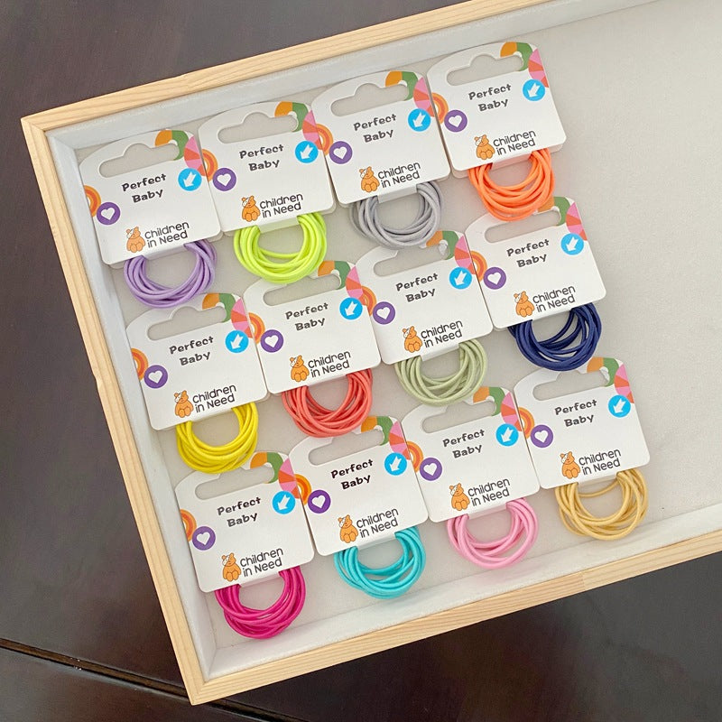 Colorful Elastic Hair Ties for Kids – 10 Pack