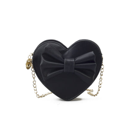 Cute Mini Heart Bow Shoulder Bag for Kids