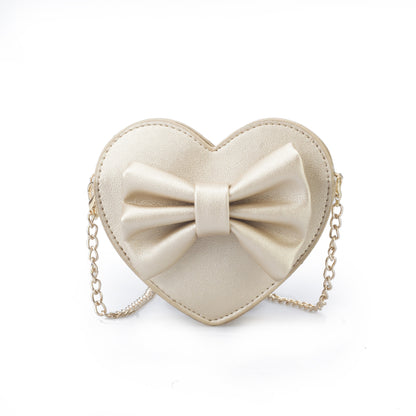 Cute Mini Heart Bow Shoulder Bag for Kids