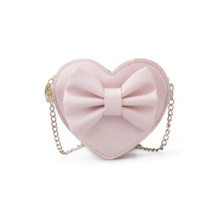 Cute Mini Heart Bow Shoulder Bag for Kids