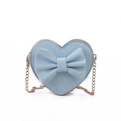 Cute Mini Heart Bow Shoulder Bag for Kids