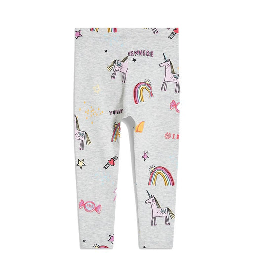 Girls Embroidered Leggings Cotton Casual Pants
