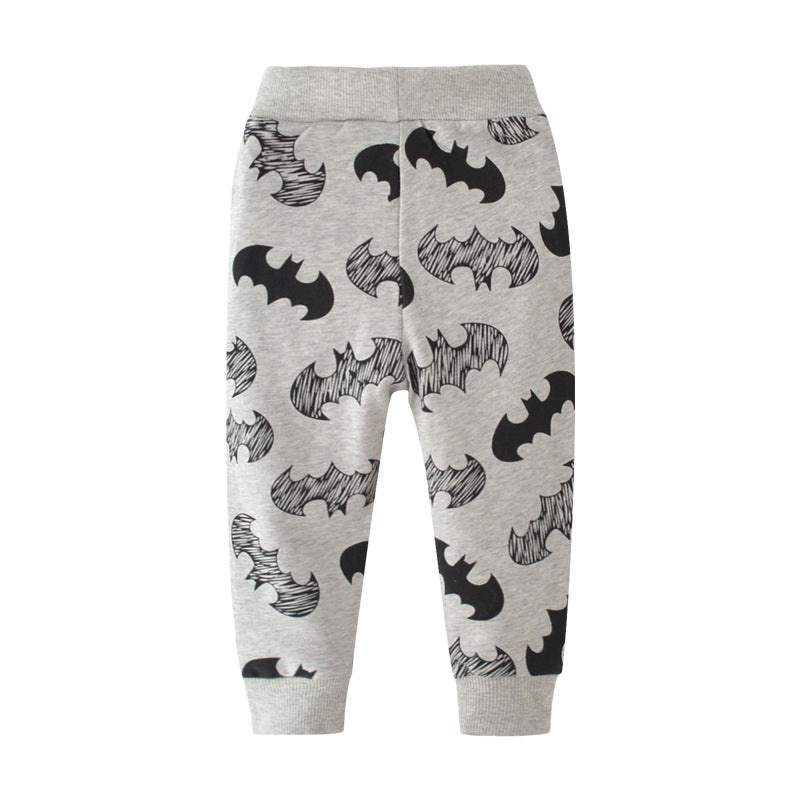 Kids Printed Sports Sweatpants Comfortable Cotton Joggers