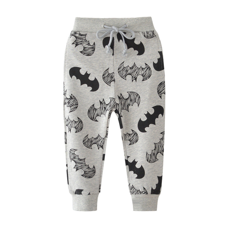 Kids Printed Sports Sweatpants Comfortable Cotton Joggers