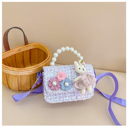 Kids' Pearl Handbag Cute Rabbit Design Fashion Accessories