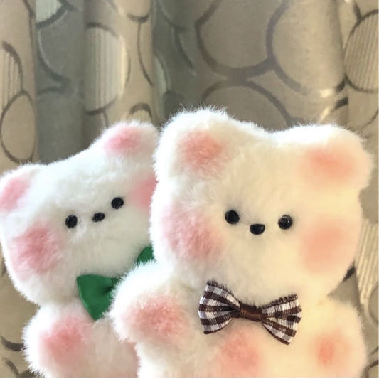 Cute Plush Bear And Rabbit Keychain With Squeak