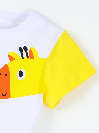 Trendy Dinosaur Print Short Sleeve T-Shirt for Boys