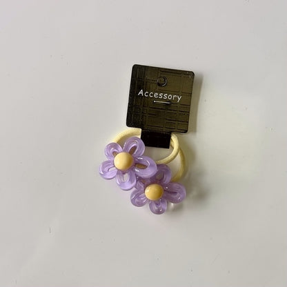 Colorful Hollow Flower Hair Ties for Kids