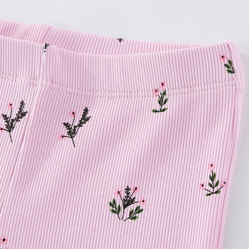 Girls' Bell-Bottom Pants Stylish Cotton Trousers for Casual Wear