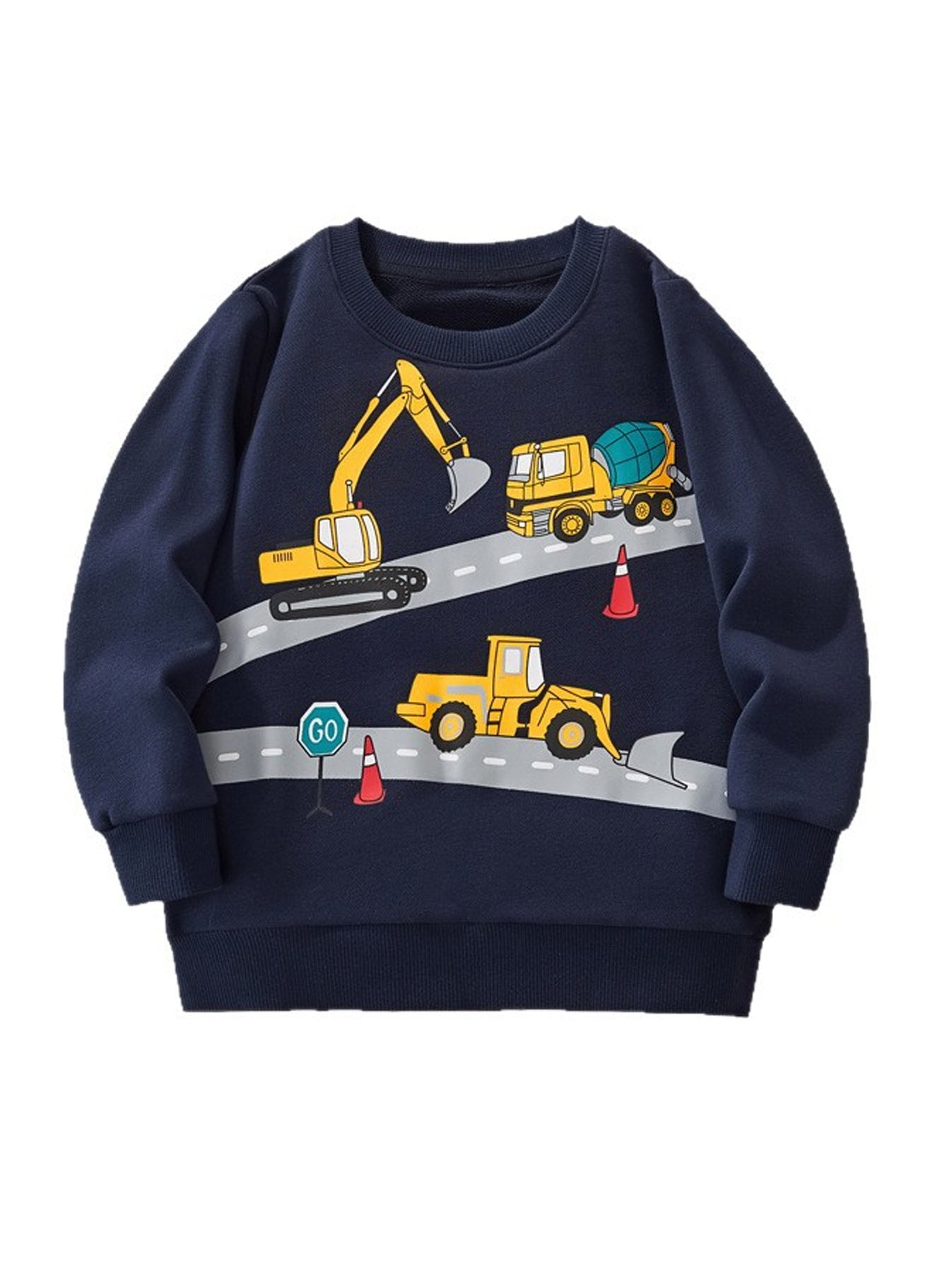 Trendy Casual Long Sleeve T-Shirt for Boys with Cartoon Design