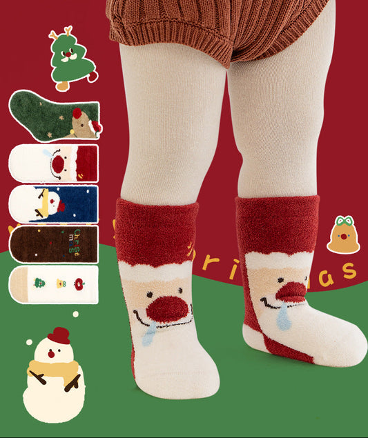 Christmas Cartoon Socks Cozy Mid-Calf Socks