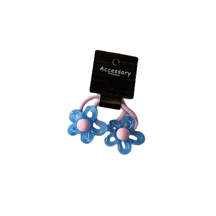 Colorful Hollow Flower Hair Ties for Kids