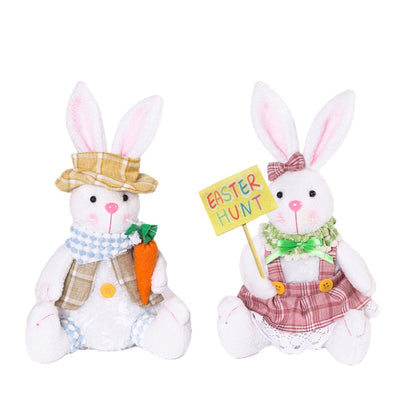 Cute Easter Bunny Doll with Carrot Prop for Holiday Parties