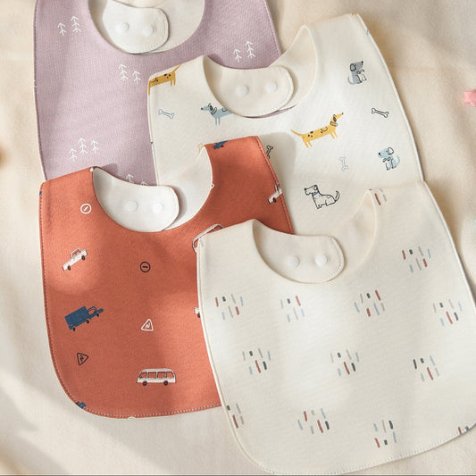 Waterproof Baby Bib Adjustable Cotton Feeding Bib