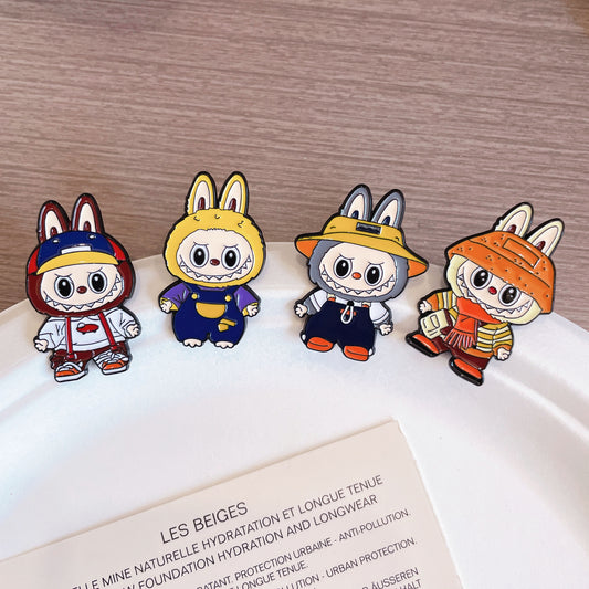 Cute Cartoon Forest Elf Brooch Metal Badge for Clothing and Bags