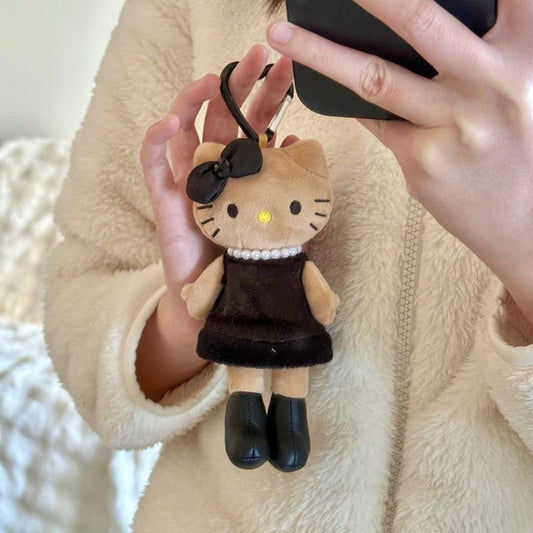 Black Cat Keychain Plush Doll Backpack Accessory