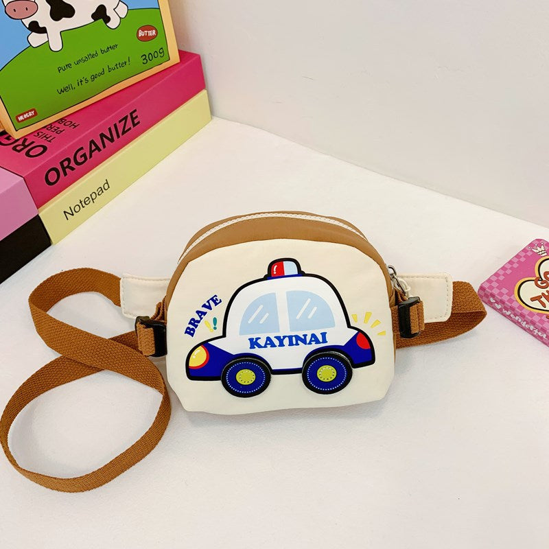 Cute Cartoon Kids' Chest Bag with Car Design for Everyday Use