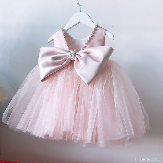 Pink Backless Princess Dress for Girls