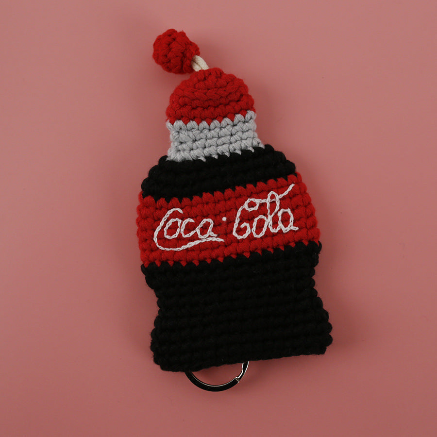 Handcrafted Cartoon Key Pouch Cute Duck Butt Knitted Key Holder