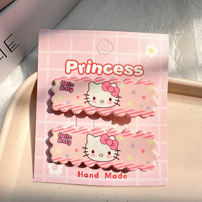 Cute Cartoon Dopamine Hair Clips for Girls - Princess Series Hair Accessories