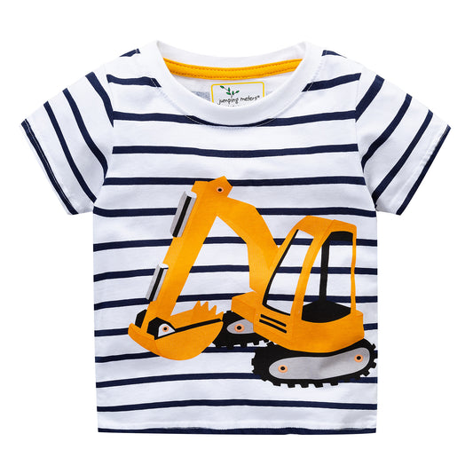 New Cartoon Short Sleeve Cotton T-Shirt for Boys
