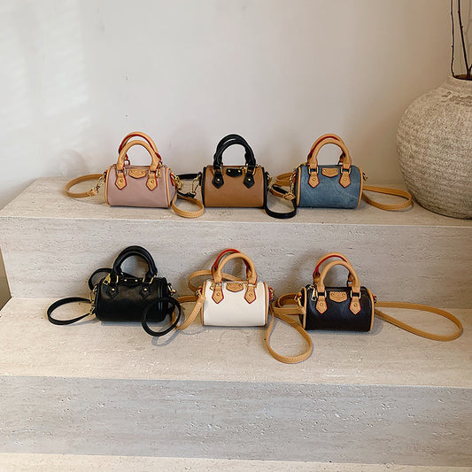 Trendy Mini Cylinder Tote Bag for Girls