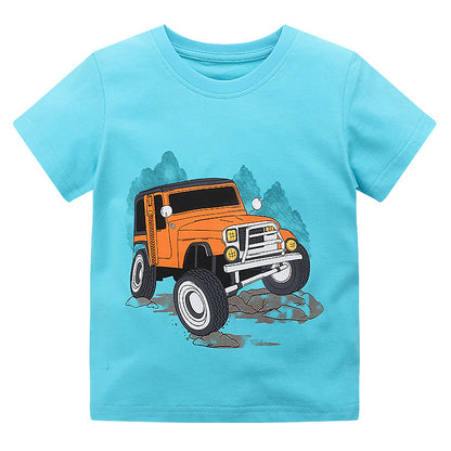 Kids Cartoon Cotton Short Sleeve T-Shirt