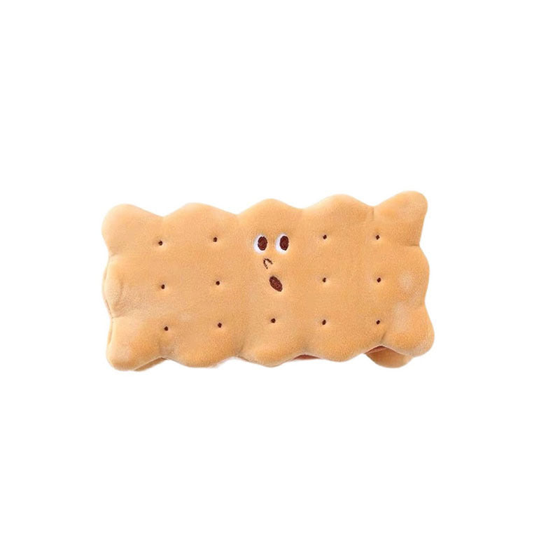 Plush Peanut Cookie Pencil Case Large Capacity
