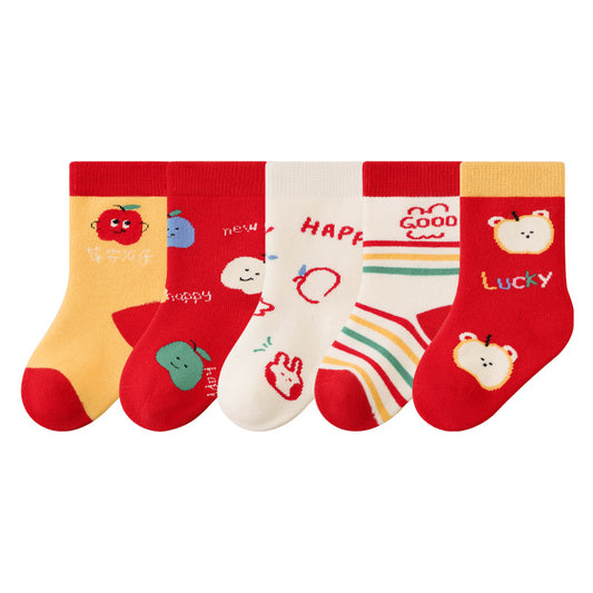 Cozy Cotton Baby Socks Cute Mid-Calf Socks