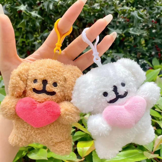 Cute Plush Dog Keychain Soft Toy for Kids