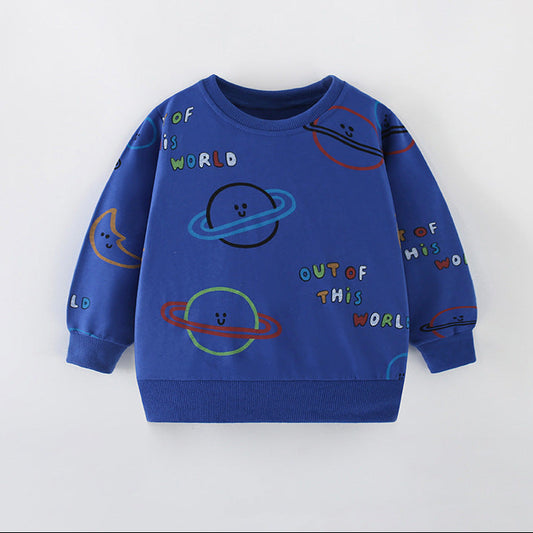 Cartoon Pattern Cotton Sweatshirt for Boys