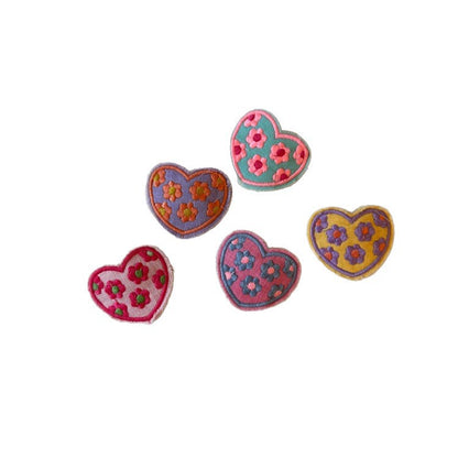 Children's Heart Hair Clips Cute Embroidered Hair Accessories