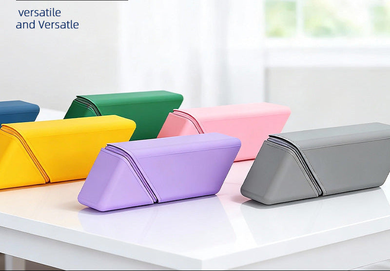 Silicone Diamond Zipper Pencil Case Desk Pouch