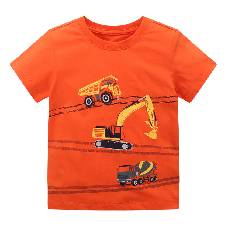 Little Bitty Boys' Summer T-Shirt Animal Cartoon Moisture-Wicking Casual Style