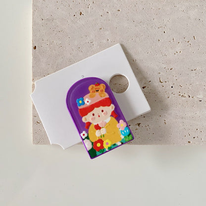 Kids' Cartoon Bear Hair Clips Acrylic Duckbill Clips for Girls