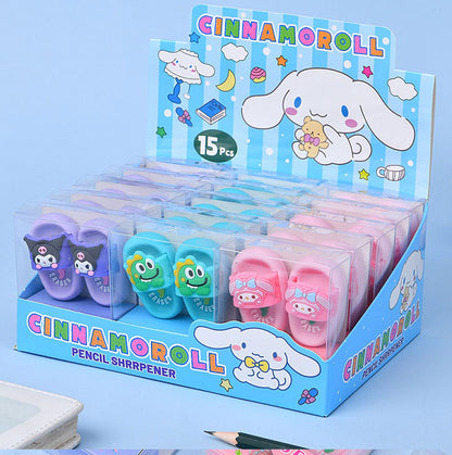 3D Slipper Erasers Cute Cartoon Clean Erase For Kids