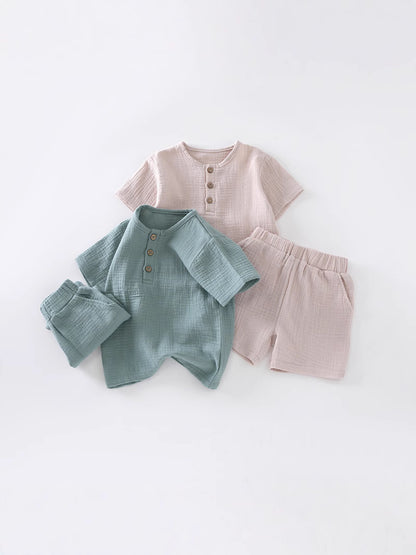 Comfortable Breathable Short Sleeve Short Set for Kids