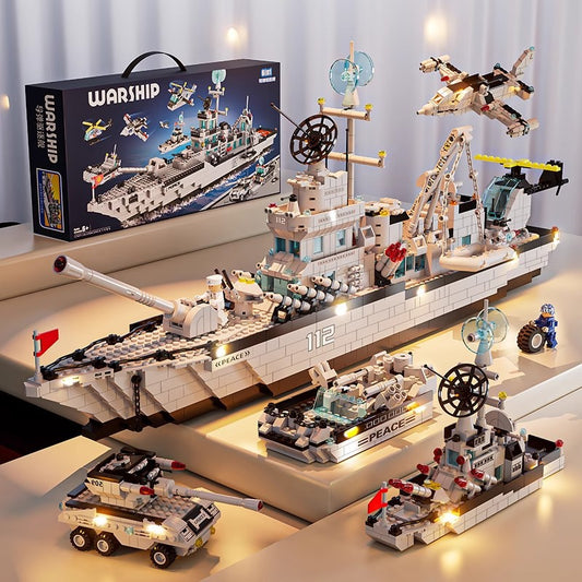 Compatible LEGO Large Aircraft Carrier Building Blocks Toy
