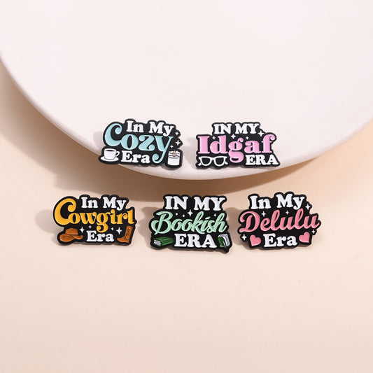 Inspirational English Metal Brooch Decorative Pin