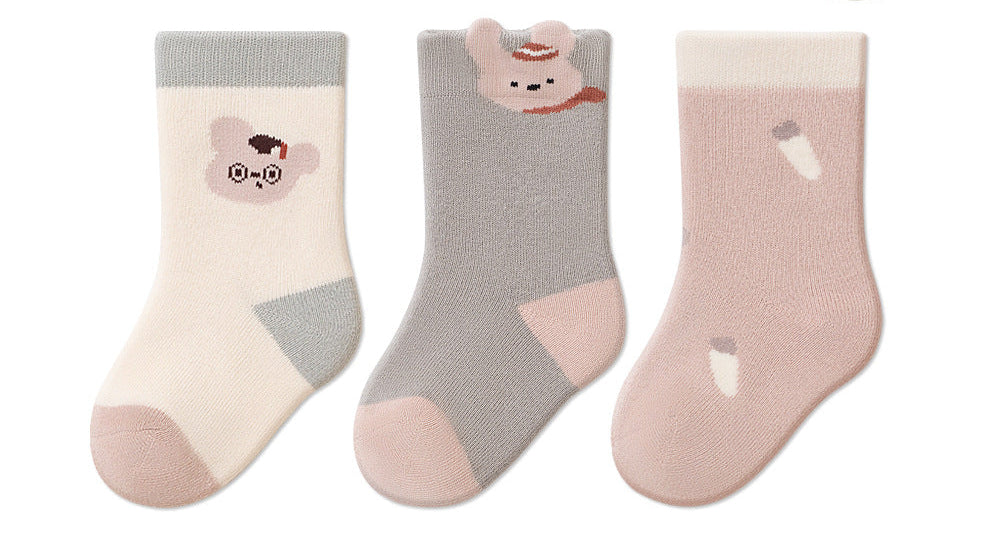 Cartoon Pattern Cotton Socks Comfortable Mid-Calf Socks